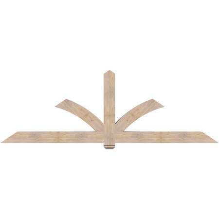 Ekena Millwork Redmond Smooth Timber Gable Bracket, Douglas Fir, 108"W x 36"H x 5 1/2"D x 5 1/2"F, 8/12 Pitch GBW108X36X0606RED00SDF